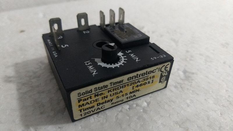 Entrelec - Solid State Timer KRDB120A-3918 - 5-15 Min 120VAC - 10A