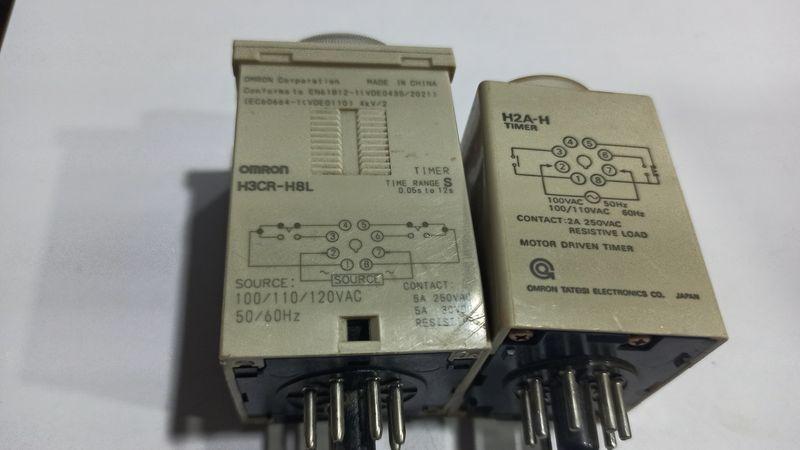 Omron H3CR-HBL Timer & Omron H2A-H Timer - 2 pc lot