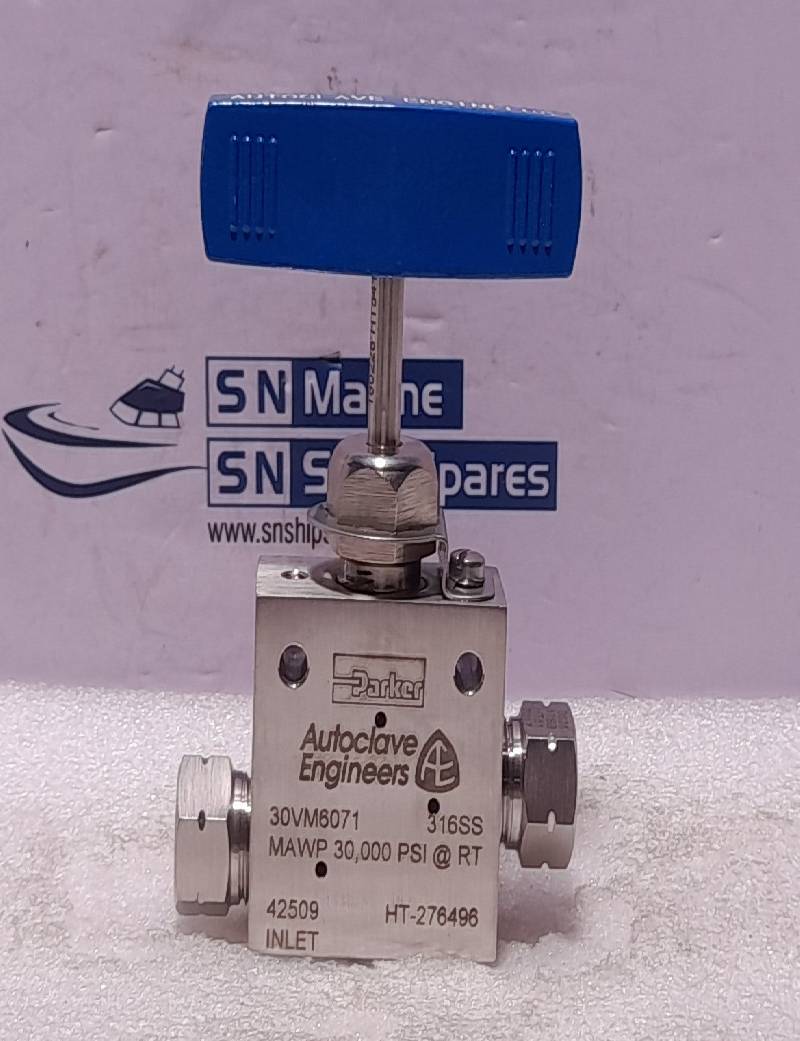 Parker Autoclave Engineers 30VM6071 Needle Valve MAWP 30,000 PSI @ RT