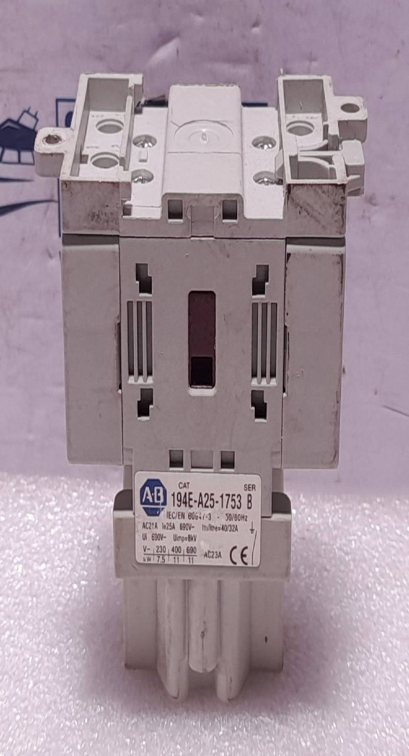 Allen-Bradley 194E-A25-1753 Load Switch Ser B Ui: 690V~ Uimp= 8kV 2PCs In Lot