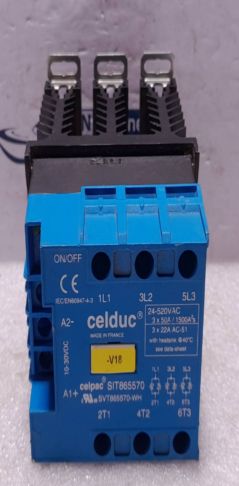 CELDUC CELPAC SIT865570 Semiconductor Relay 24-520VAC 3*50A/1500A