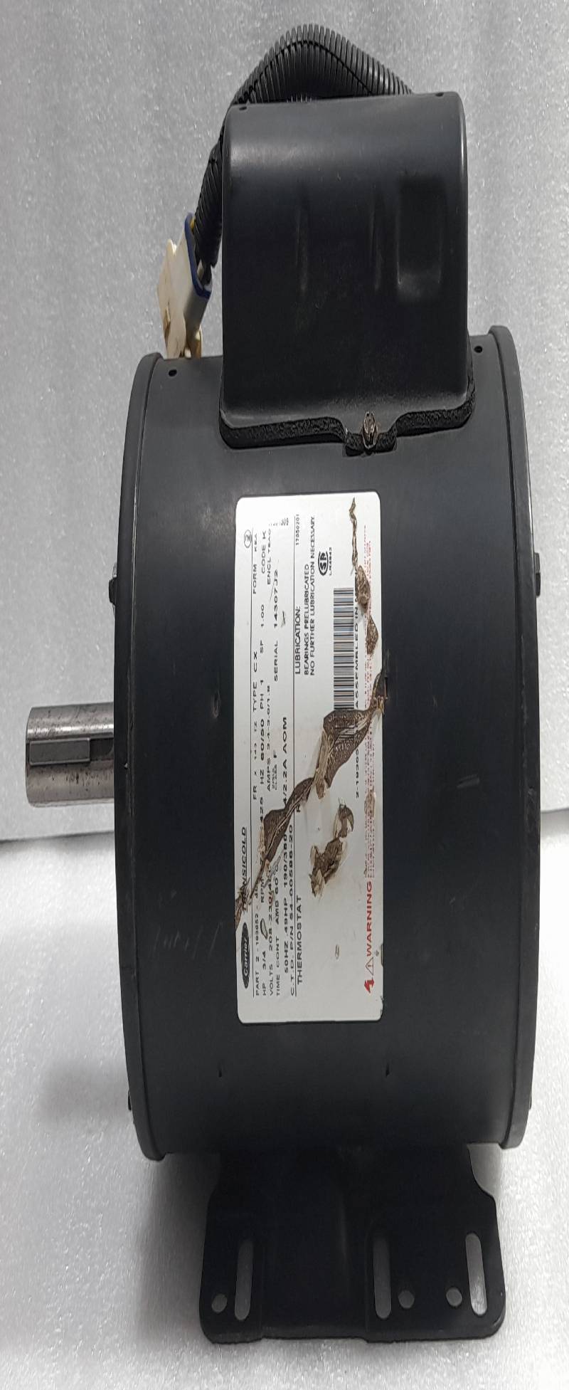 Carrier Transicold 2-193652-40 Evaporator Fan Motor 3/4HP 50/60Hz Class F