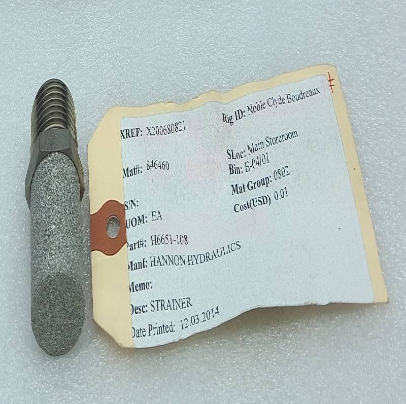 Hannon Hydraulic H6651-108 Strainer 4PCs In Lot