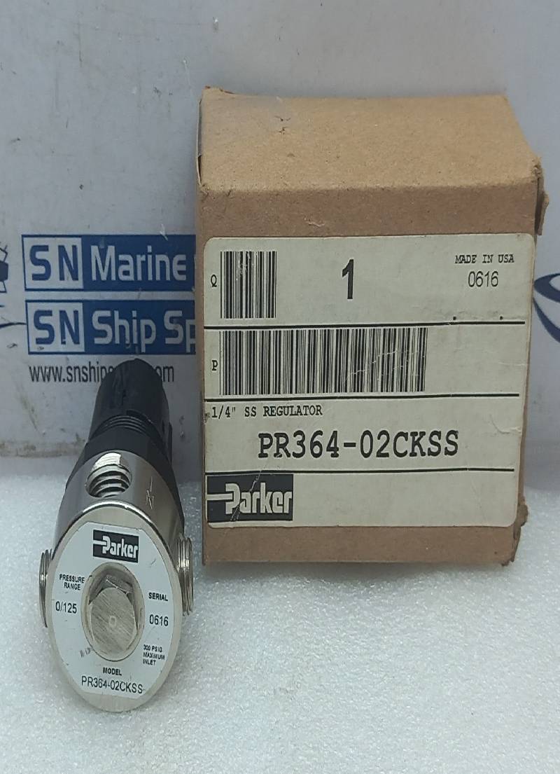 Parker PR364-02CKSS ¼” SS Regulator Pressure Range: 0/125