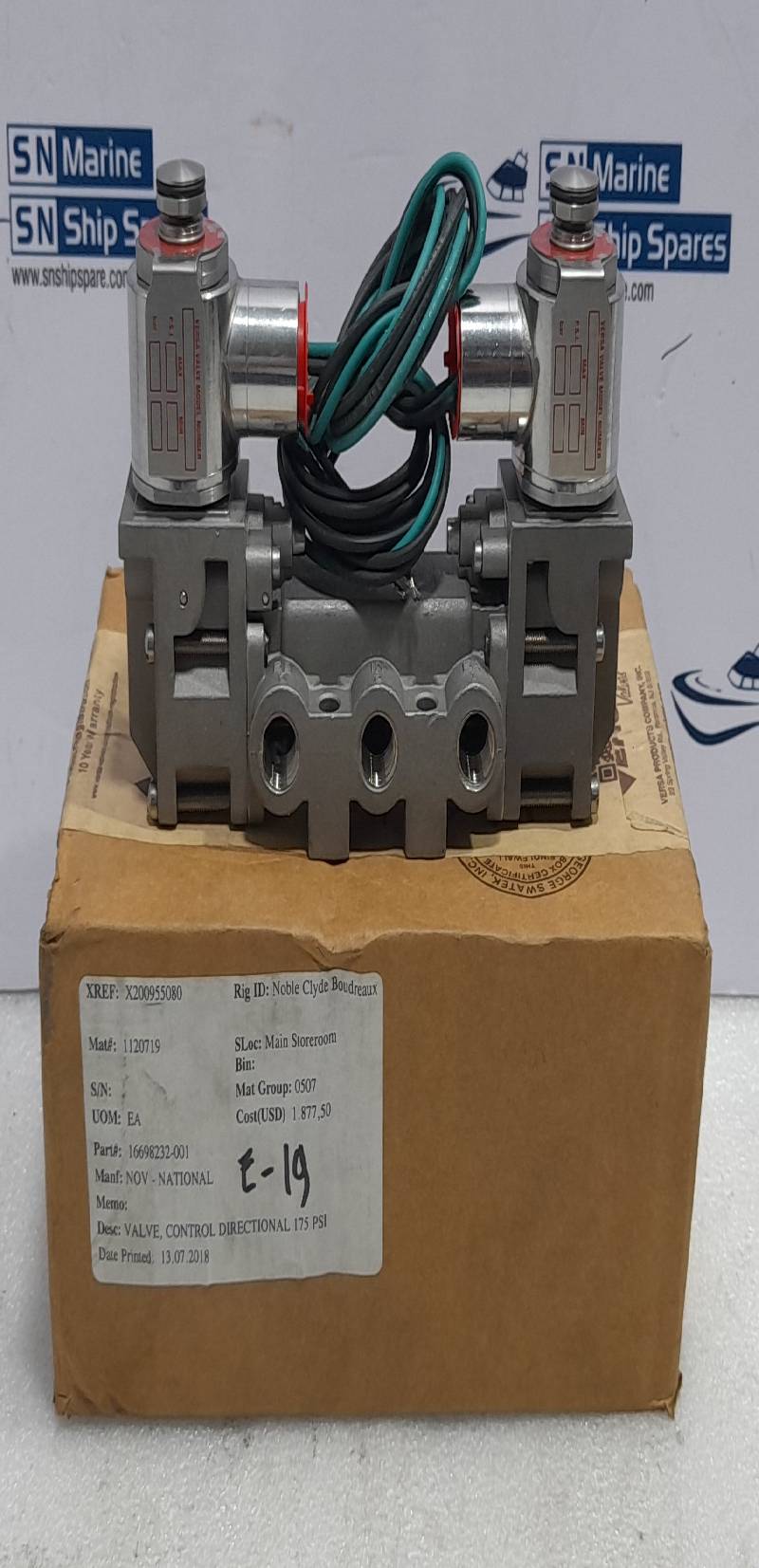 Versa VGG-4322-316-ME-XXE4-D024 4-Way Valve 24VDC 7.2W Max 175PSI Min 20PSI