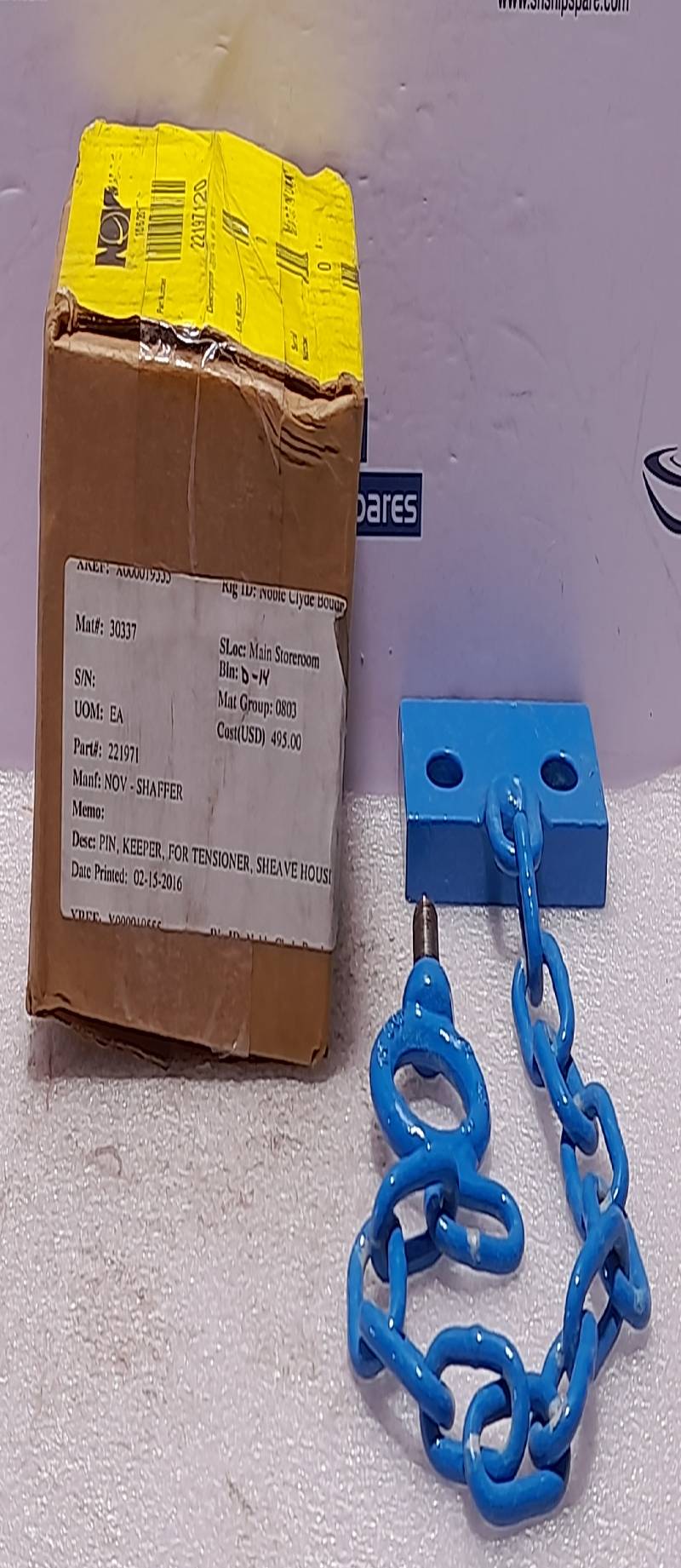 NOV Shaffer 221971 Keeper Pin For Tensioner 221971+20