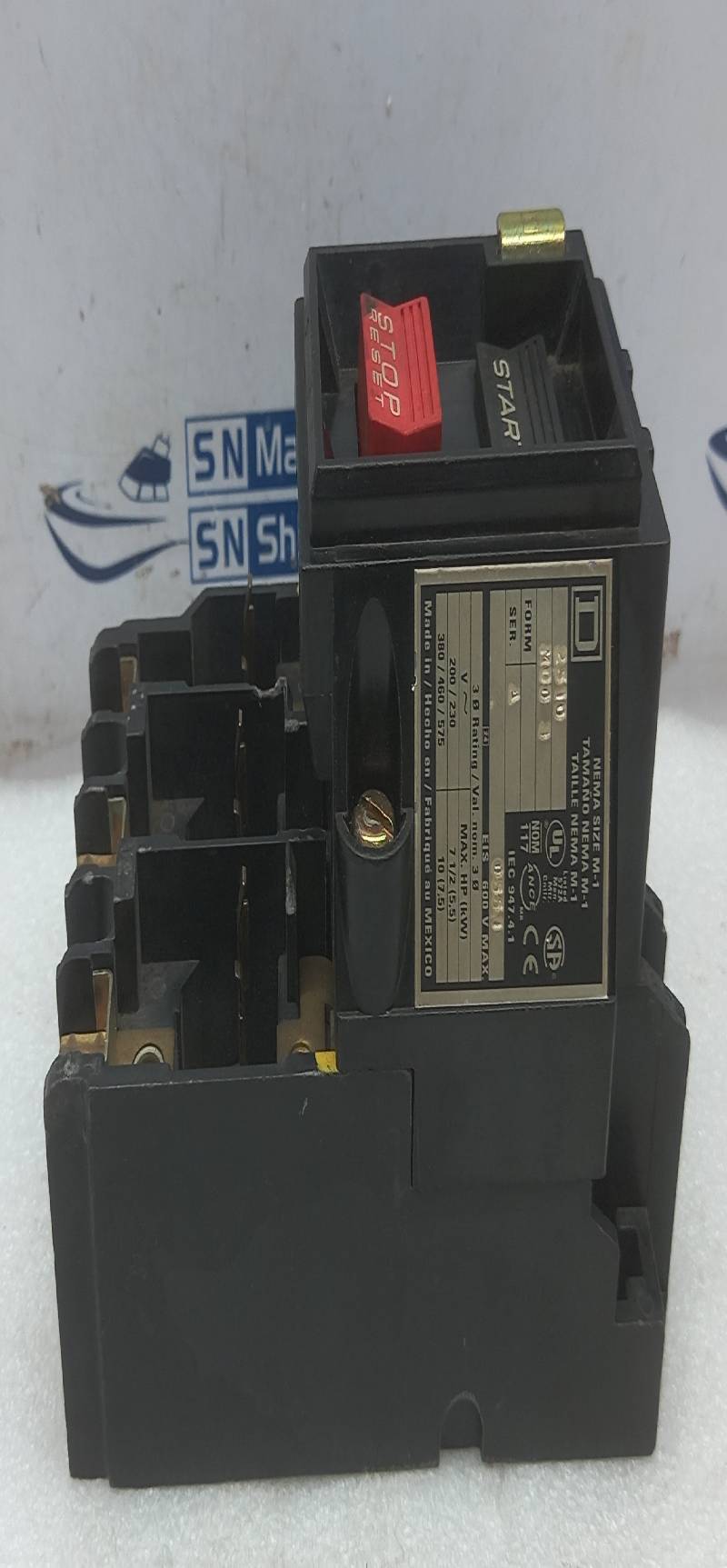 Square D 2510M003 Manual Starter 600V Max Nema Size M-1
