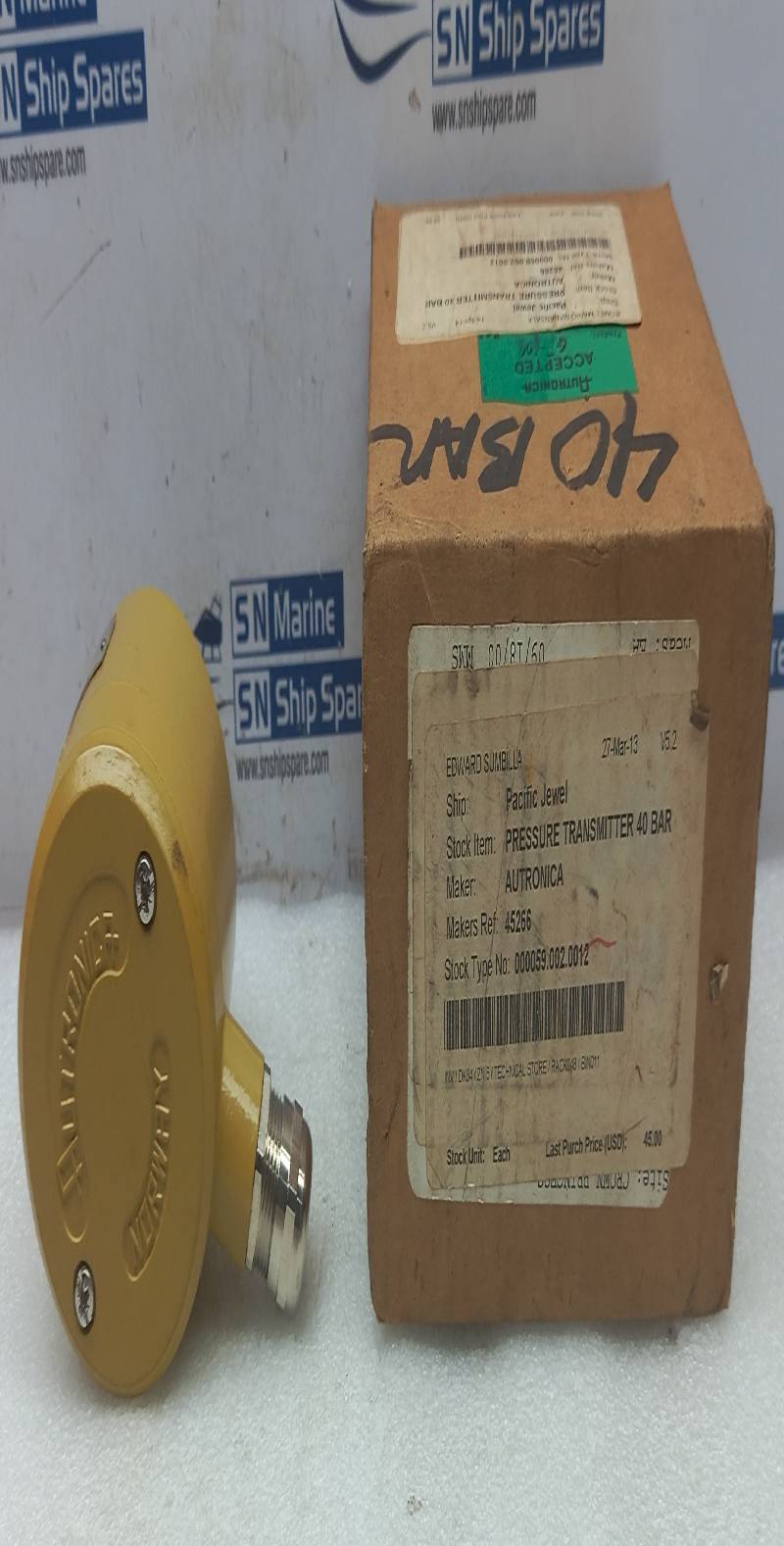 Autronica GT-100/40 Bar Pressure Transmitter 4-20mA 2-wire