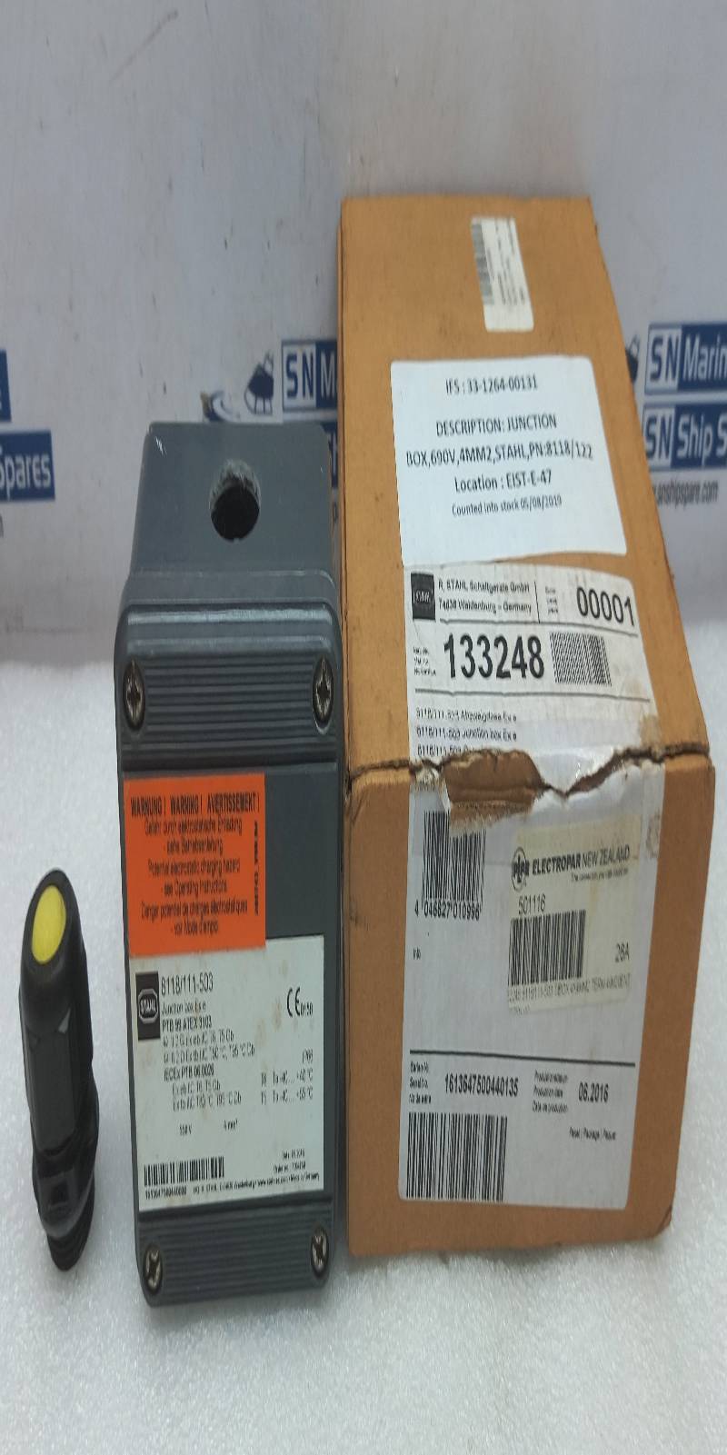 Stahl 8118/111-503 Junction Box 690V,4MM2 Electropar 501116