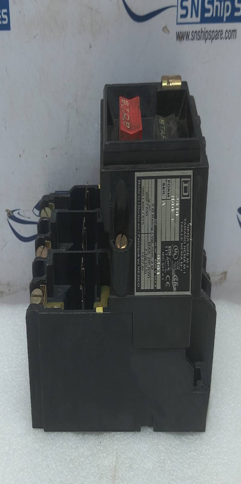 Square D 2510M003 Manual Starter 600V Max Nema Size M-1