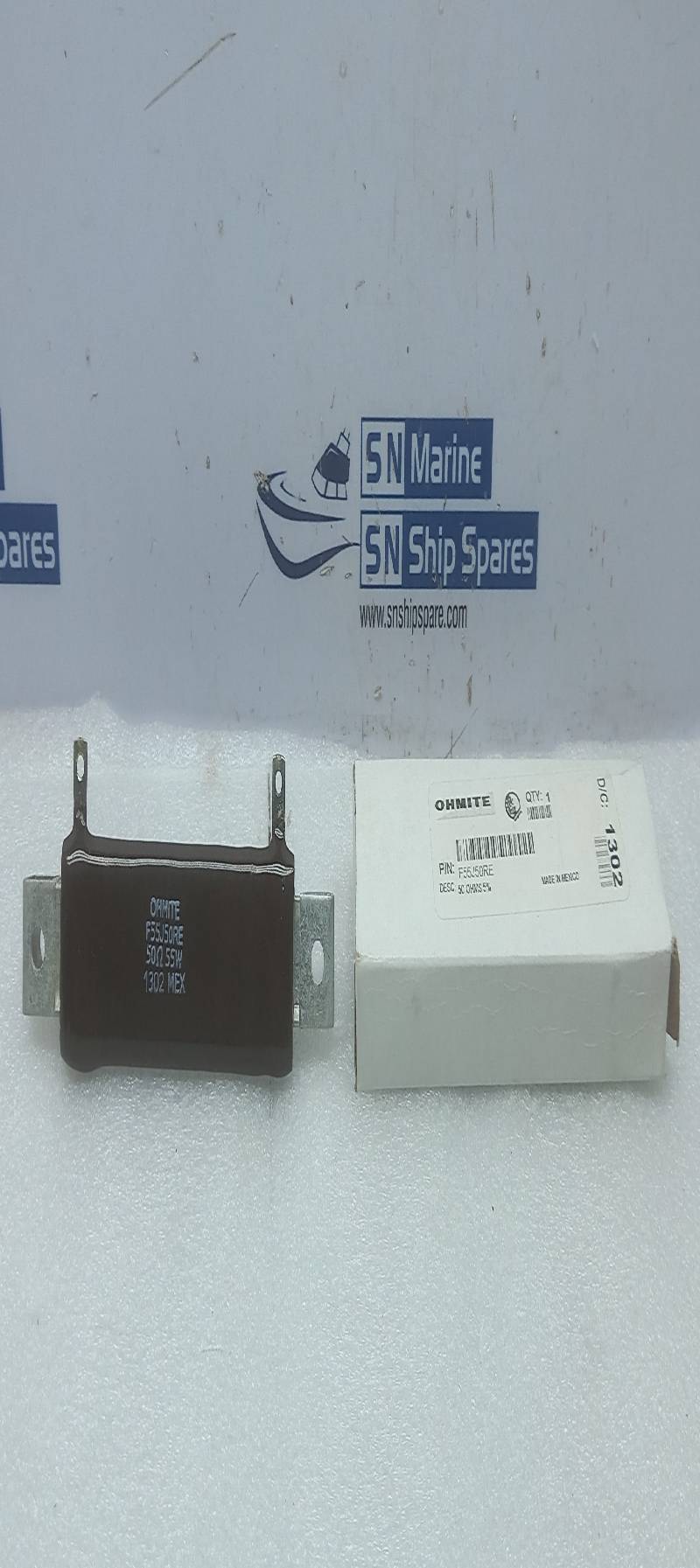 Ohmite F55J50RE Resistor 50Ω 55W 1302MEX 5PCs In Lot