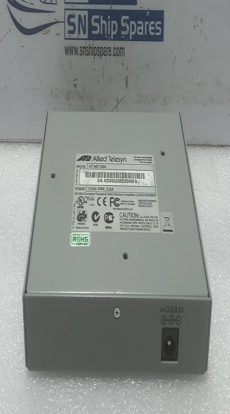 Allied Telesyn AT-MC1004 Gigabit Ethernet Media Convertor 12Vdc—0.5A\\
