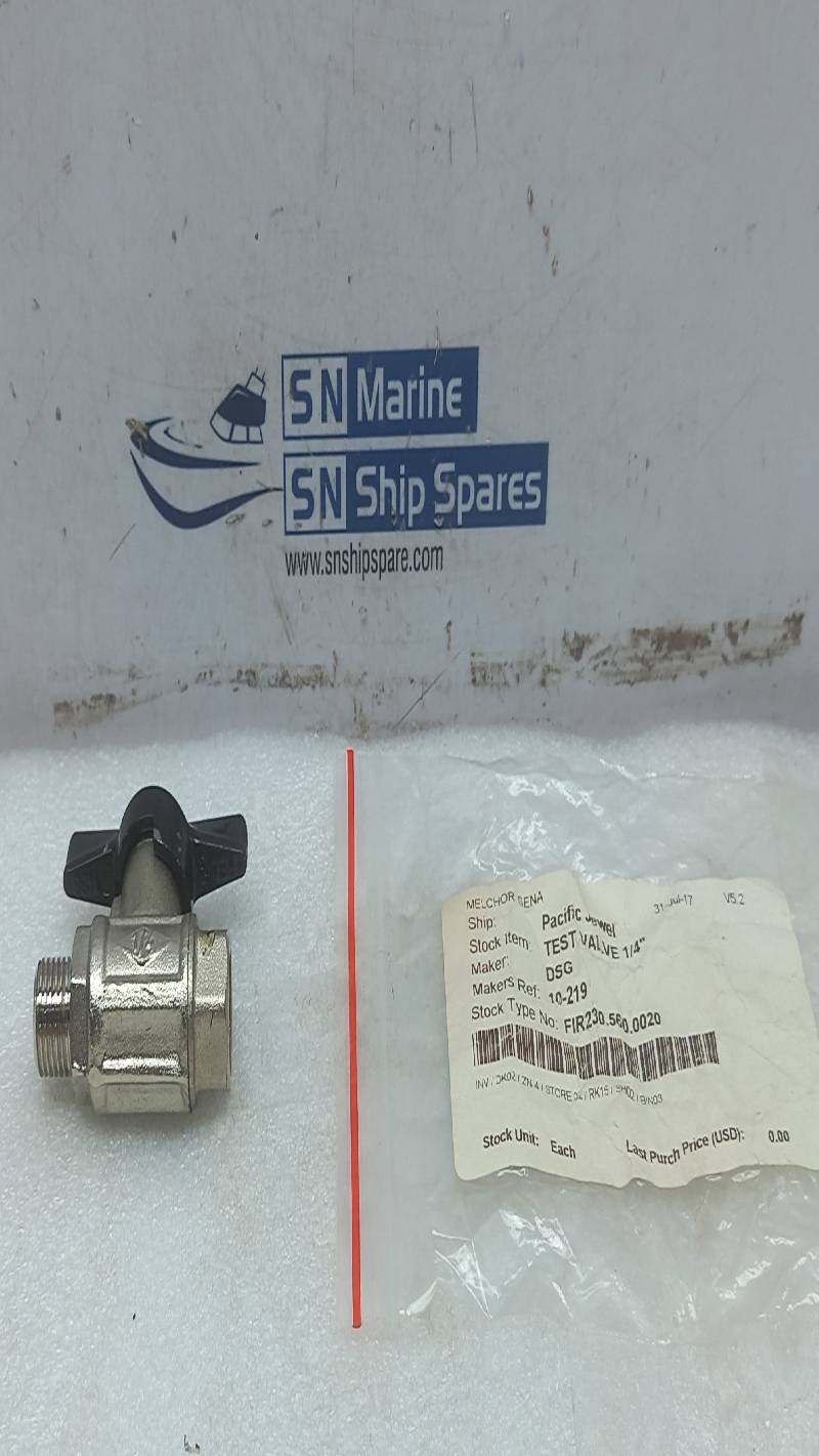 DSG 10-219 TEST VALVE ¼”