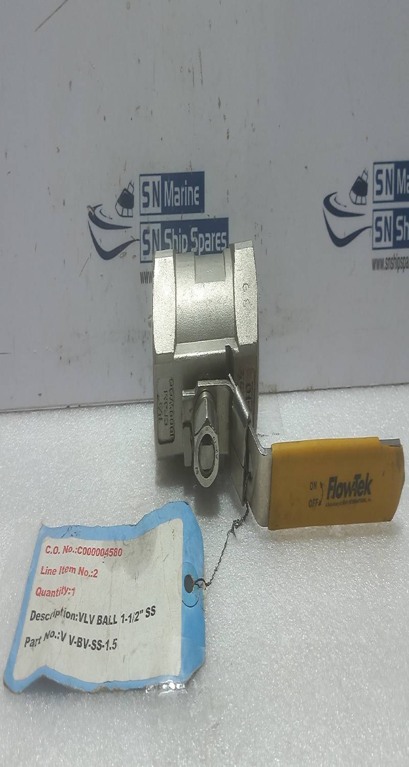 FlowTek V V-BV-SS-1.5 Ball Valve 1-1/2” SS CF8M 1000WOG