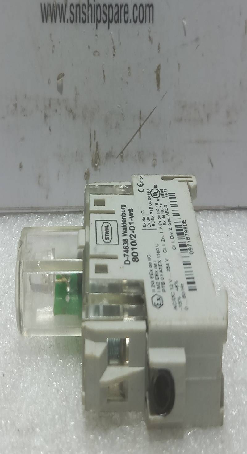 Stahl 8010/2-01-ws Indicator Explosion Proof Push Button Contact AC/DC 12V...254V