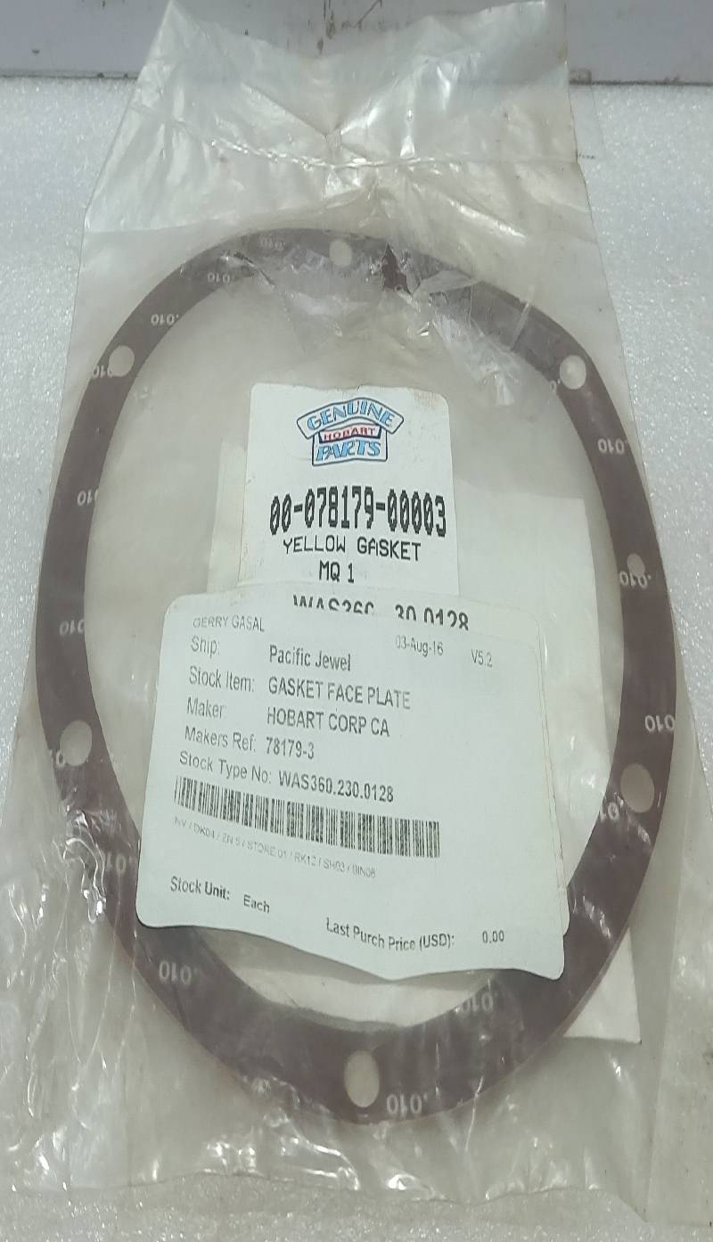 Hobart 00-078179-00003 Yellow Gasket 78179-3 3PCs In Lot