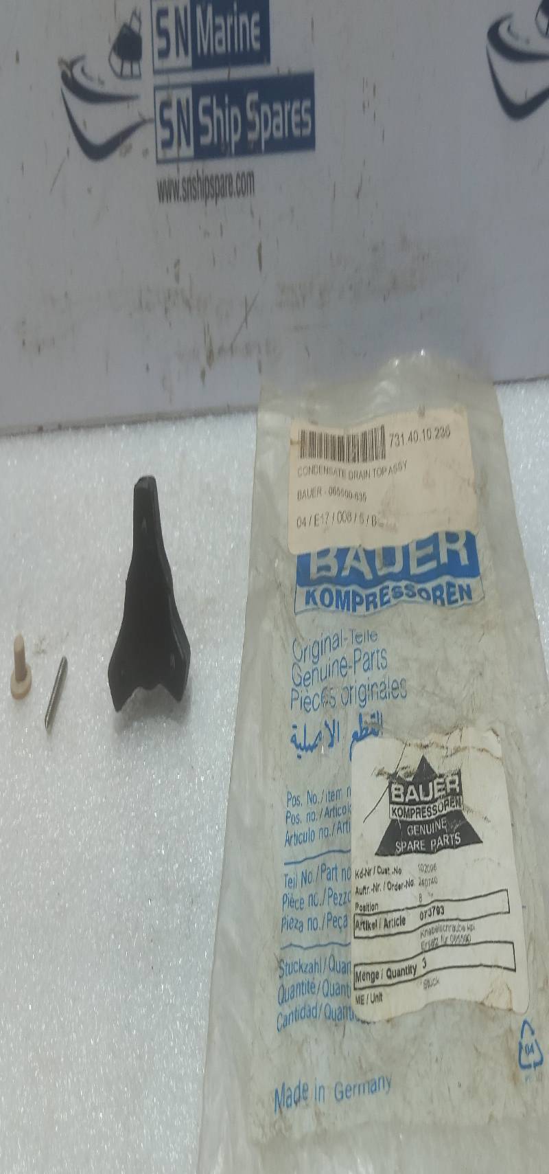 BAUER 065500-635 Condensate Drain Top Assembly