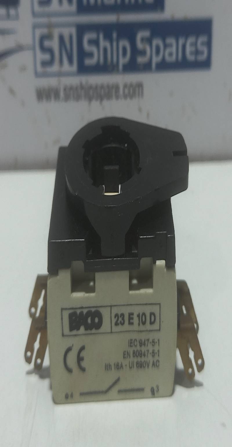 BACO 23E10D Contact Block 660VAC-10A Ith: 10A-UI 690V AC 23 E 10 D