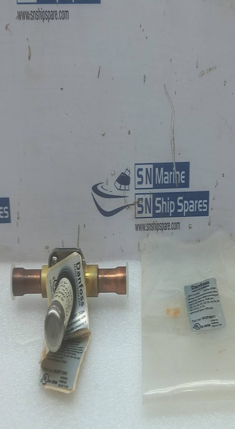 Danfoss 032F8071 Solenoid Valve SWP: 655 psig MOPD: 350Psi