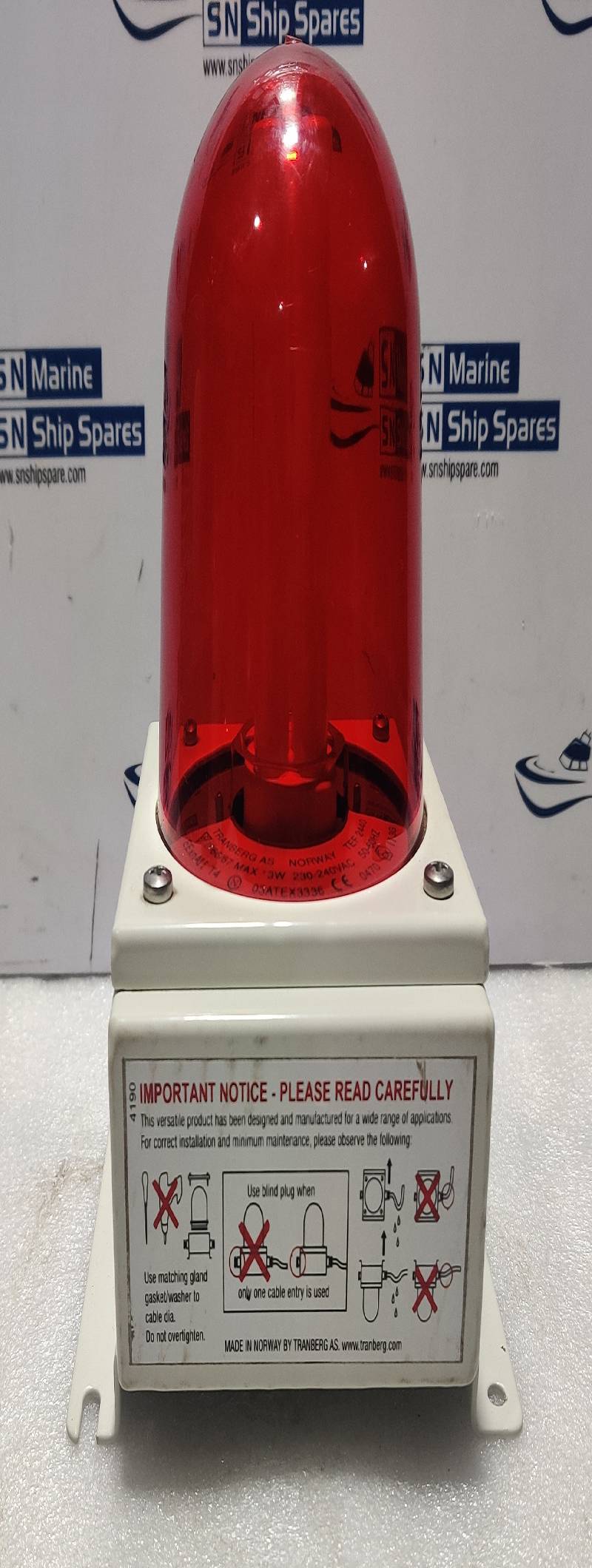 Tranberg 244002 TEF 2240 Luminaire Red 3x13W Tube G24 230VAC 50/60Hz