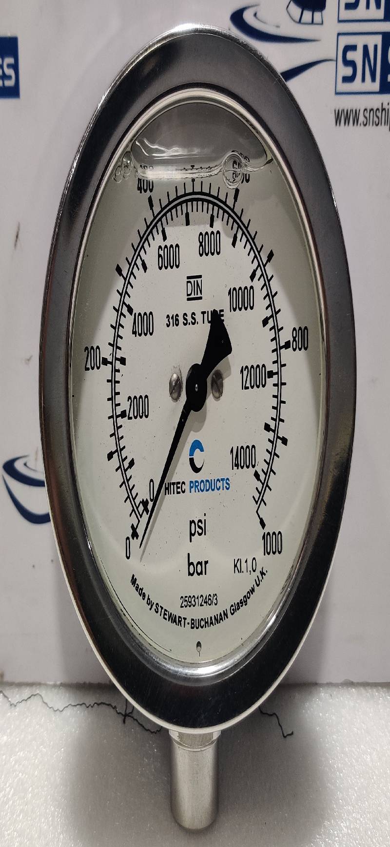Stewart-Buchanan 25931246/3 Pressure Gauge 0-14000Psi 0-1000Bar Hitec Product