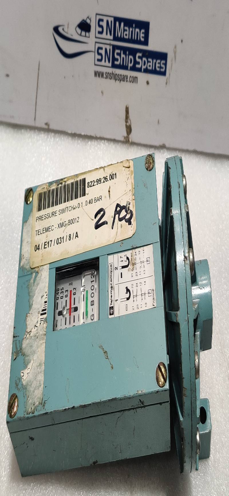 Telemecanique XMG-B00012 Pressure Switch 0.1..0.40Bar