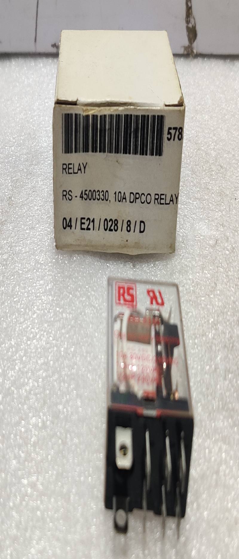 RS Components 450-0330 10A DPCO Relay 240V