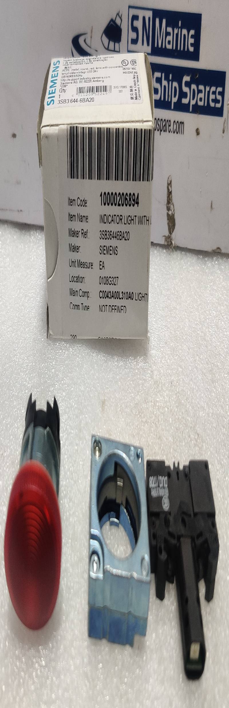 Siemes 3S3B 644-6BA20 Round Red Indicator Light