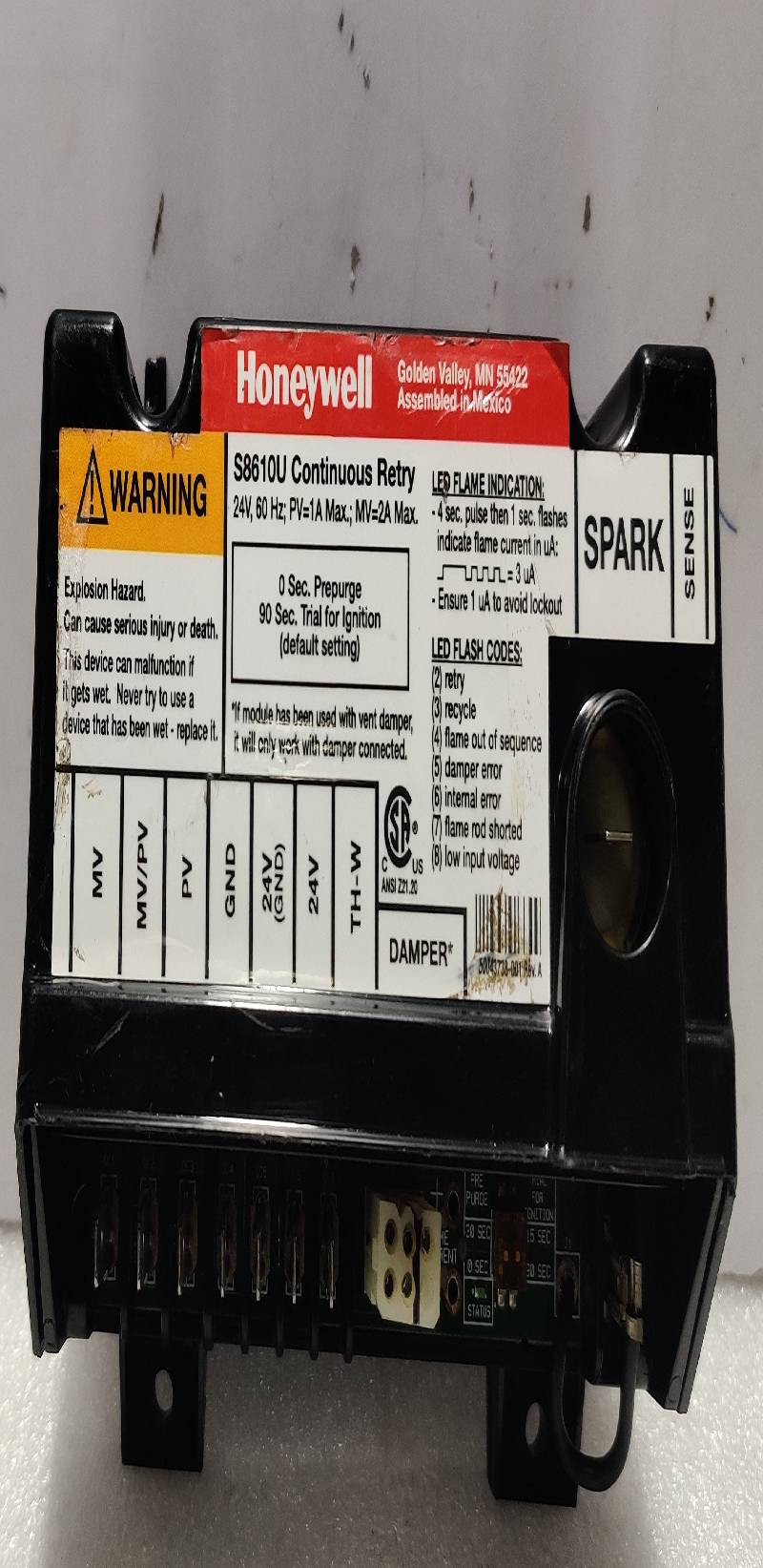 Honeywell S8610U3009 Universal Replacement Intermittent Ignition Module