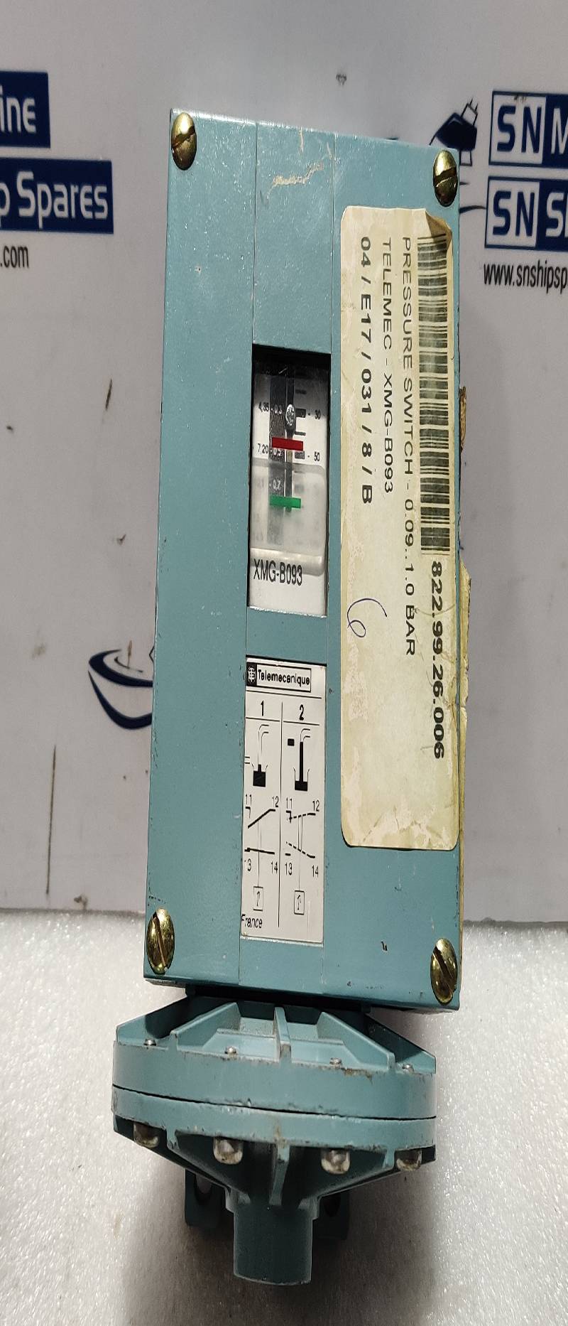 Telemecanique XMG-B093 Pressure Switch 0.09 To 1.0Bar