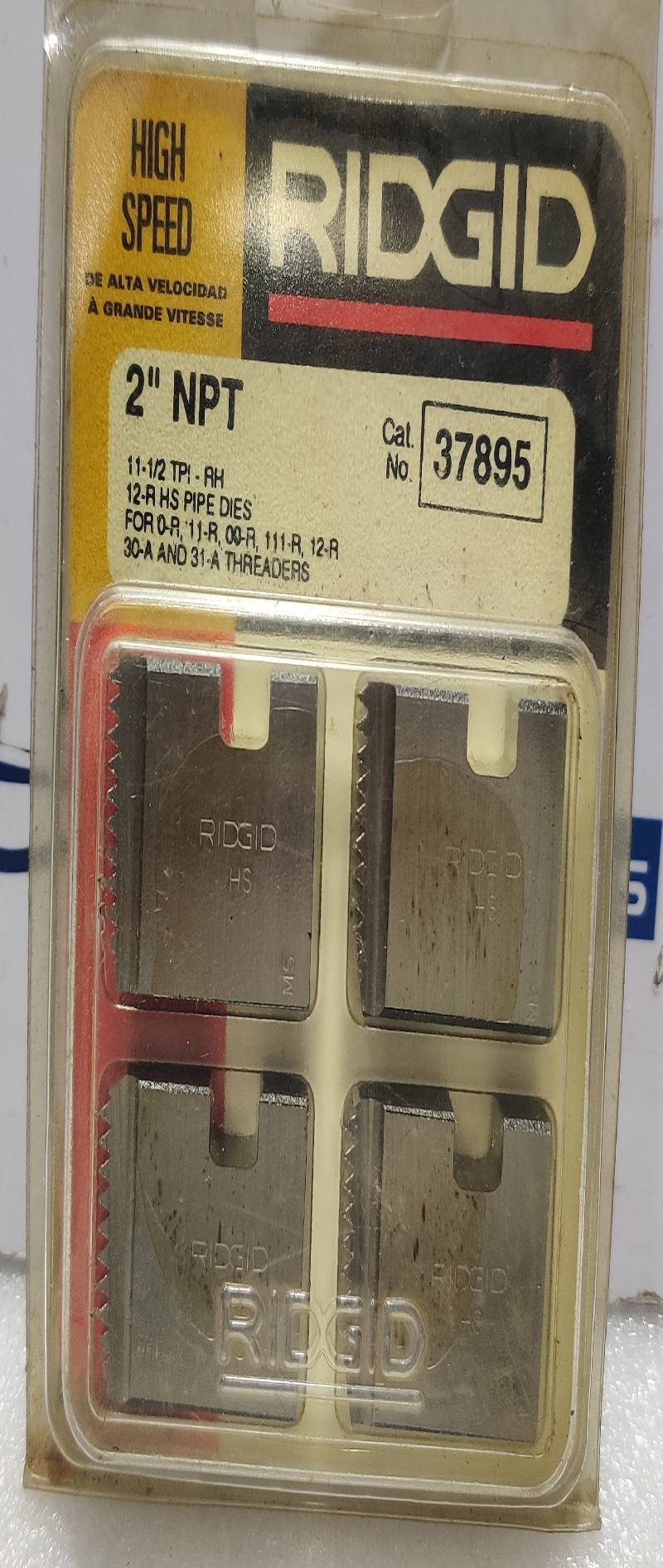 Ridgid 37895 12-R High Speed Pipe Dies 2”NPT