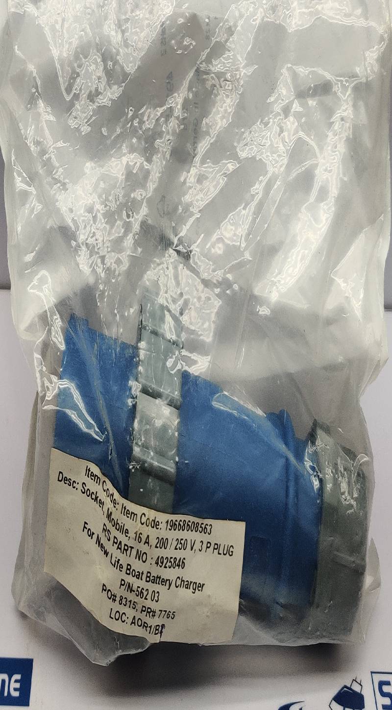 Mennekes 278 RS Blue Cable Mount 3P Industrial Power Plug 492-5846