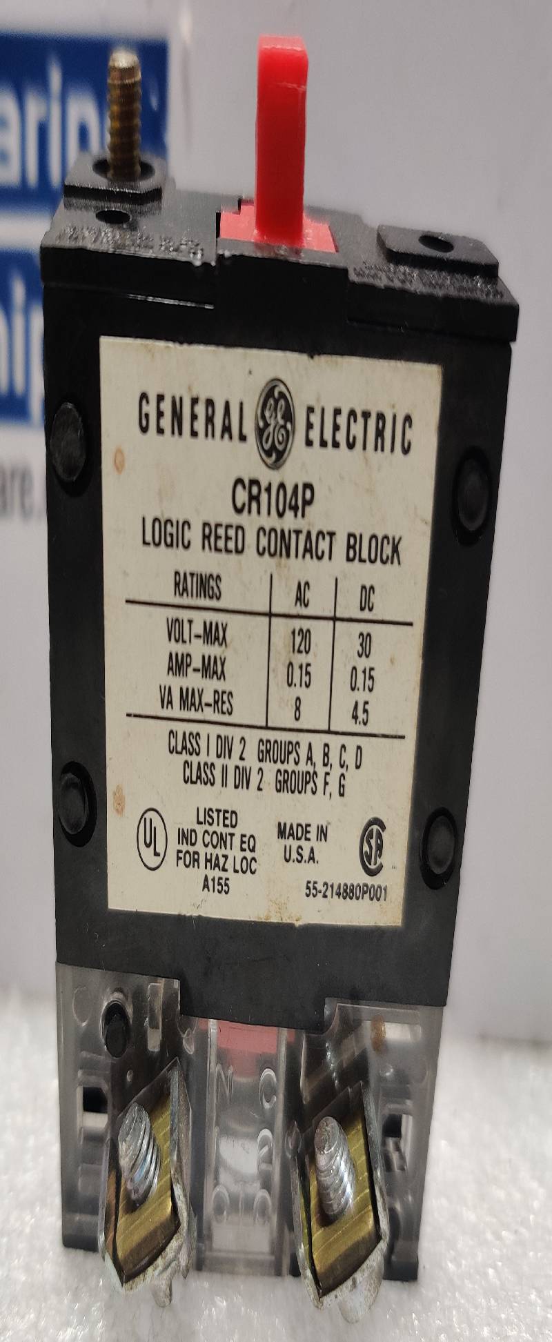 General Electric CRP104P Logic Reed Contact Block 55-214880P001