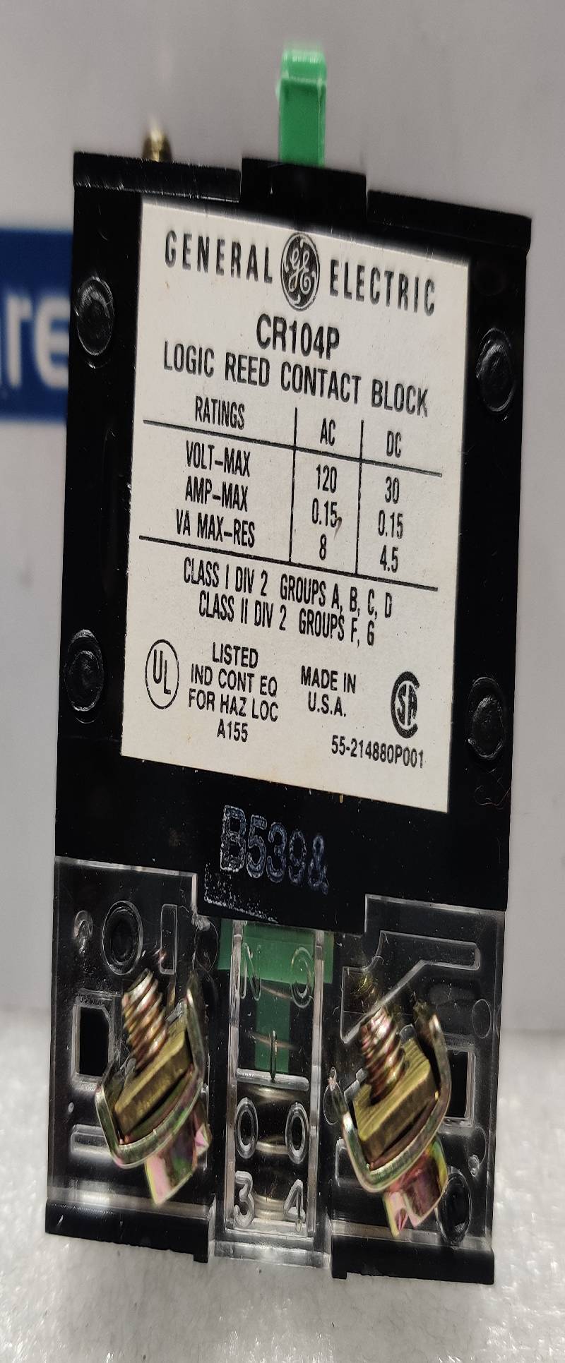 General Electric CRP104P Logic Reed Contact Block 55-214880P001