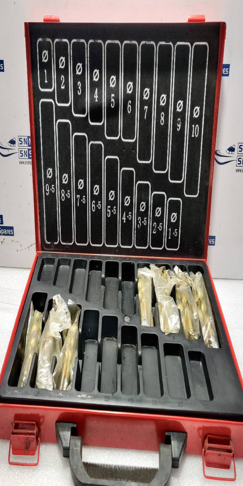 RS Components 507-1732 Drill Bits Set HSS (Ti-N) Incomplete Set