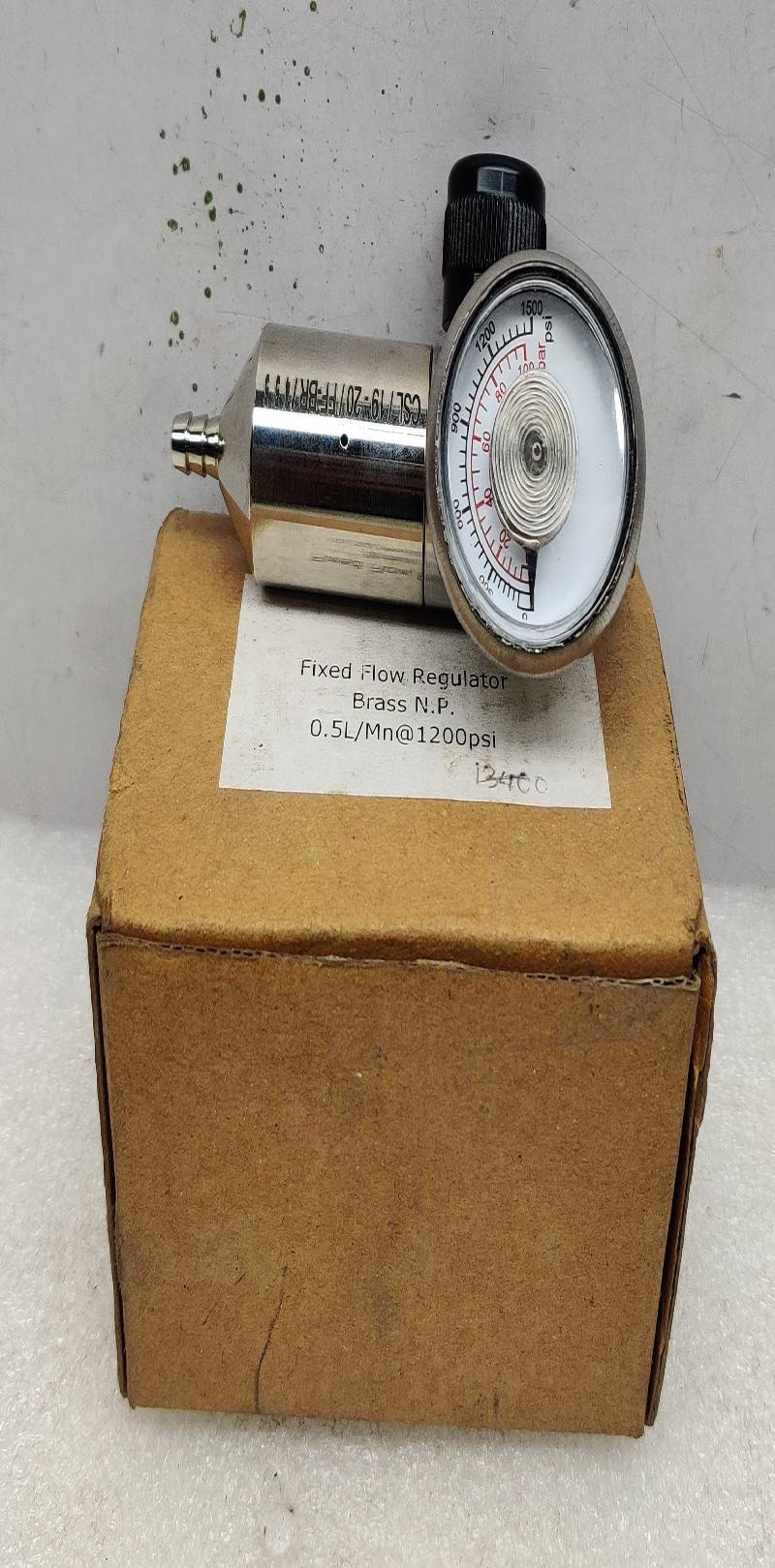 FIXED FLOW REGULATOR BRASS CSL/19-20/FF-BR/455 0 TO 100 BAR 0 TO 1500 PSI