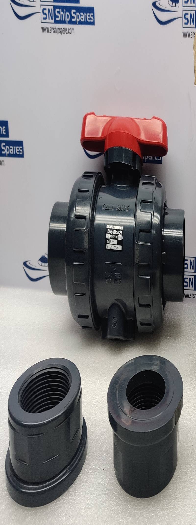 ASAHI AV VALVE Duo-Bloc 21 Ball Valve 40-1 ½ 230PSI at 70°F Max 120°F