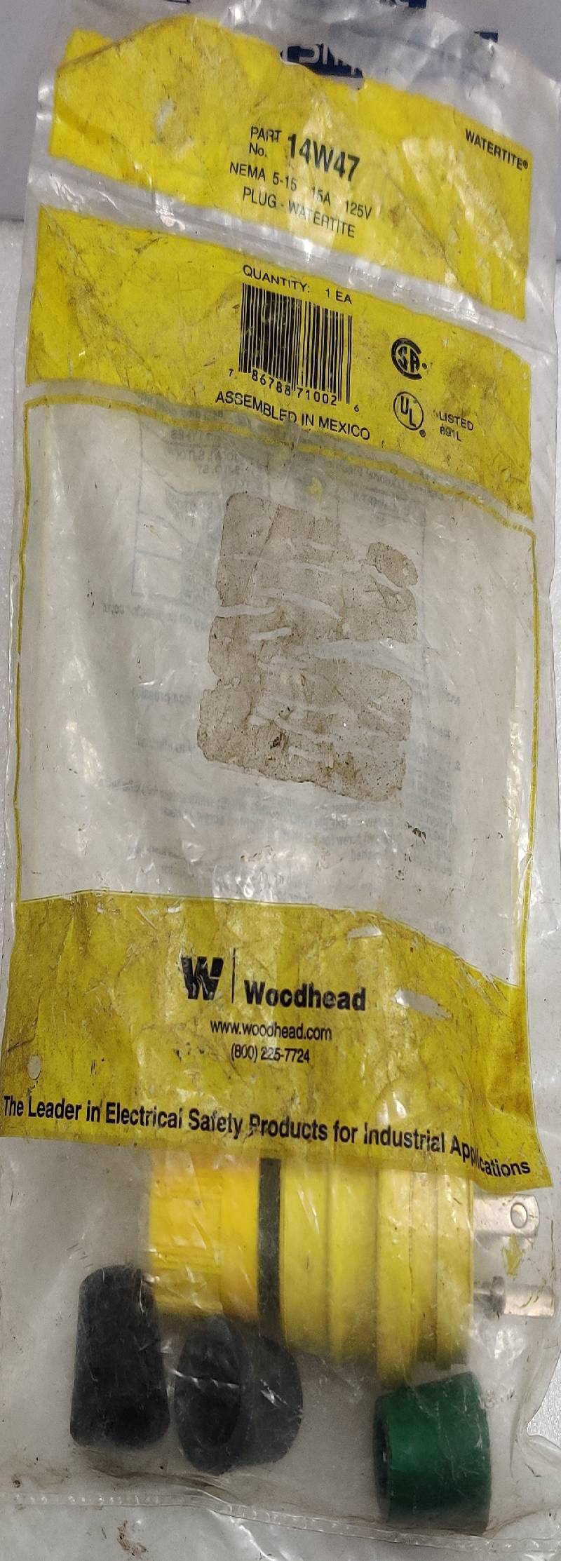 Wocdhead 14W47 Plug-Watertite  Nema 5-15 15A 125V
