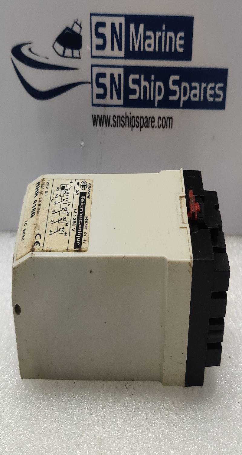 Telemecanique RHR 418G Time Delay Relay 125V DC 125V AC 50/60Hz Ith: 5A Ui: 250V