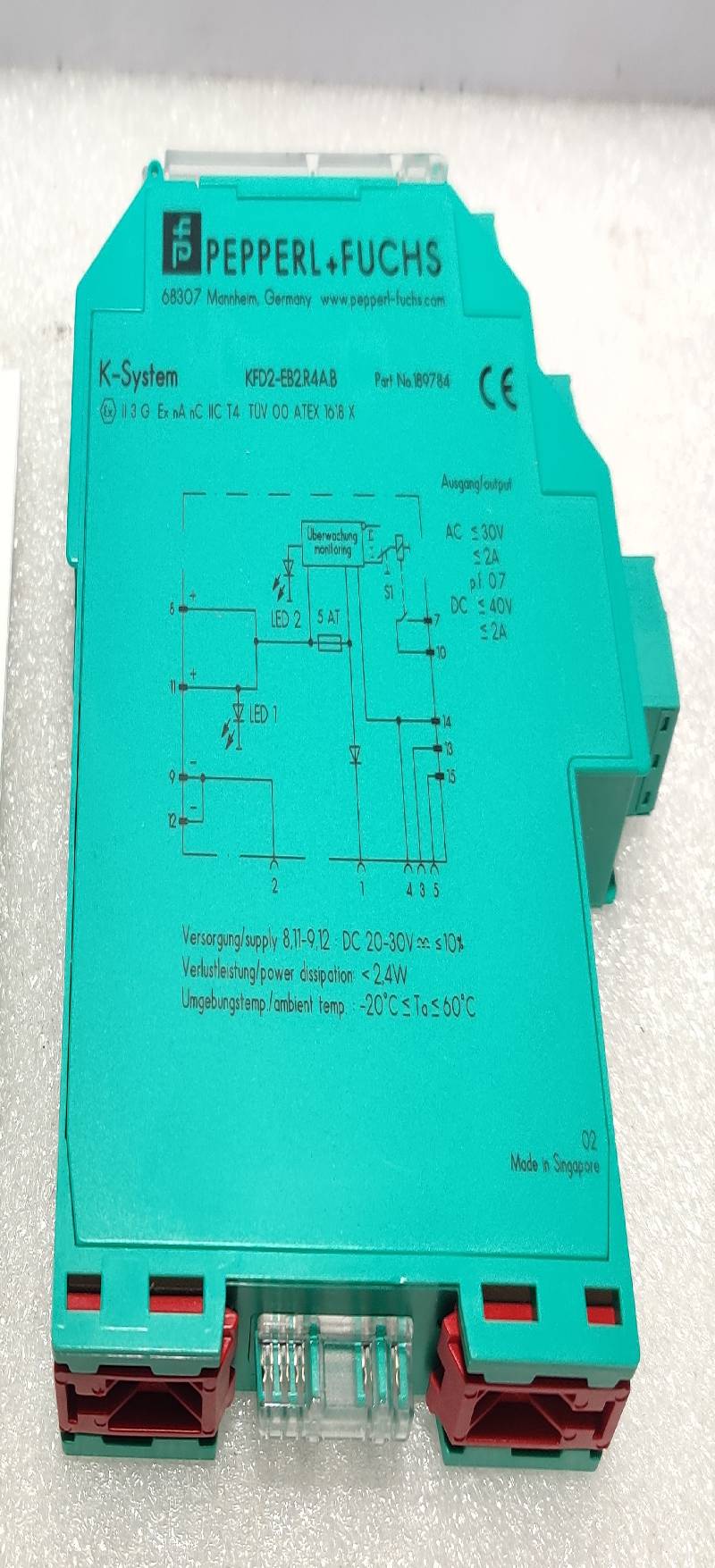 Pepperl Fuchs 189784 Power Feed Module KFD2-EB2.R4A.B K-System
