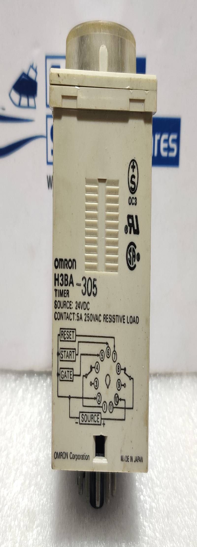 Omron H3BA-305 Timer 0-5Sec Source: 24VDC Contact: 5A 250VAC