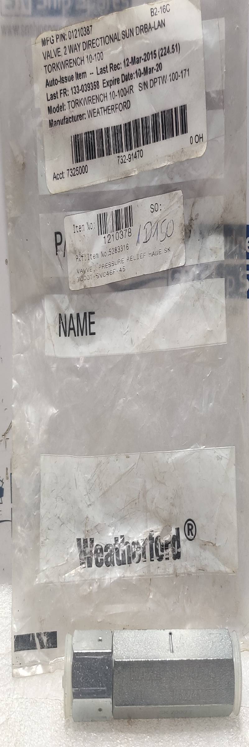 HAWE SVC 46 F-45 Valve Pressure Relief SK7000T 1662246