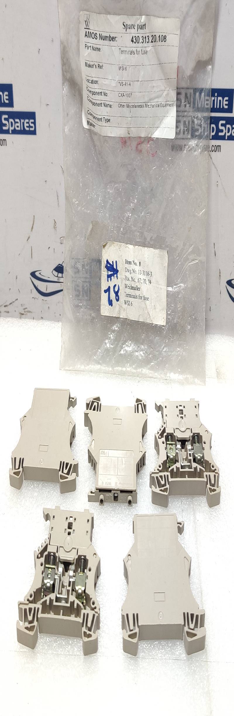Weidmuller WSI 6 Terminals For Fuse