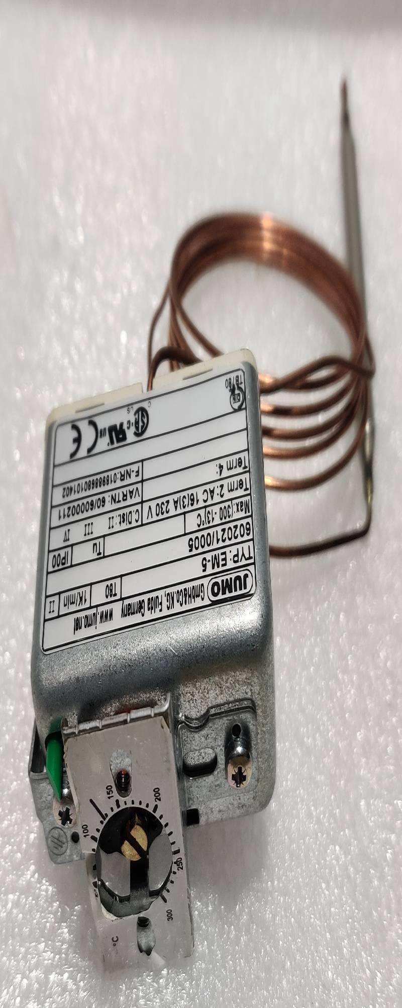 Jumo EM-5 THERMOSTAT 602021/0005 Max(300-130)C