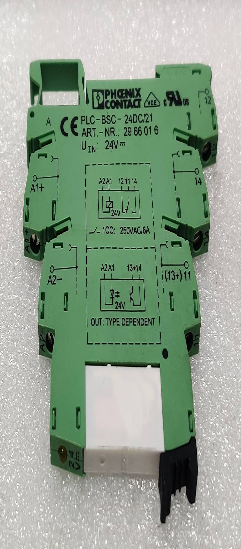 Phoenix Contact 29 66 01 6 Base Relay PLC-BSC-24DC/21 NOV 0000961255 3PCs In Lot