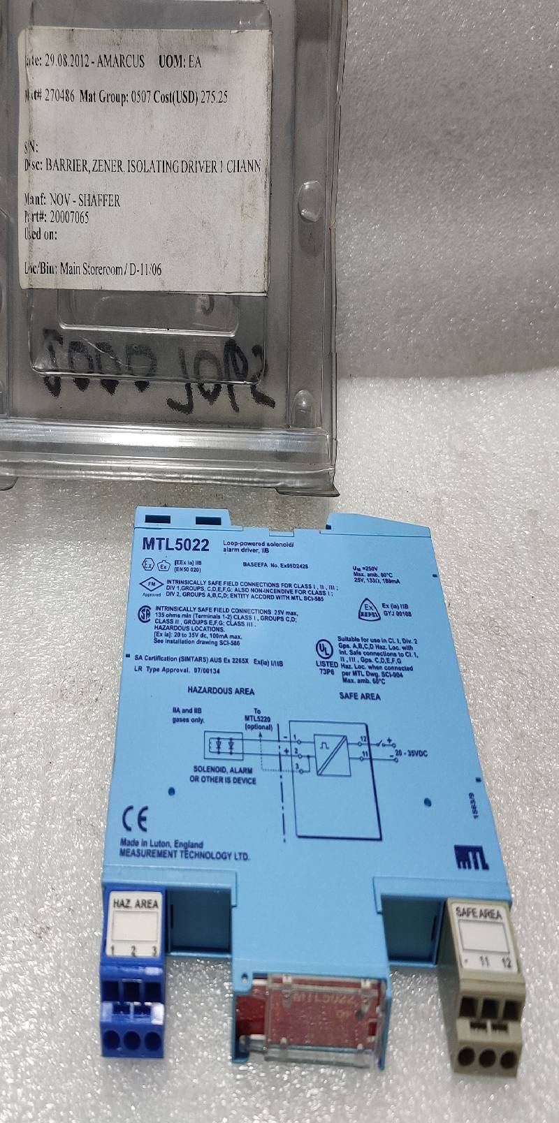 MTL5022 Loop-Powered Solenoid-Alarm Driver