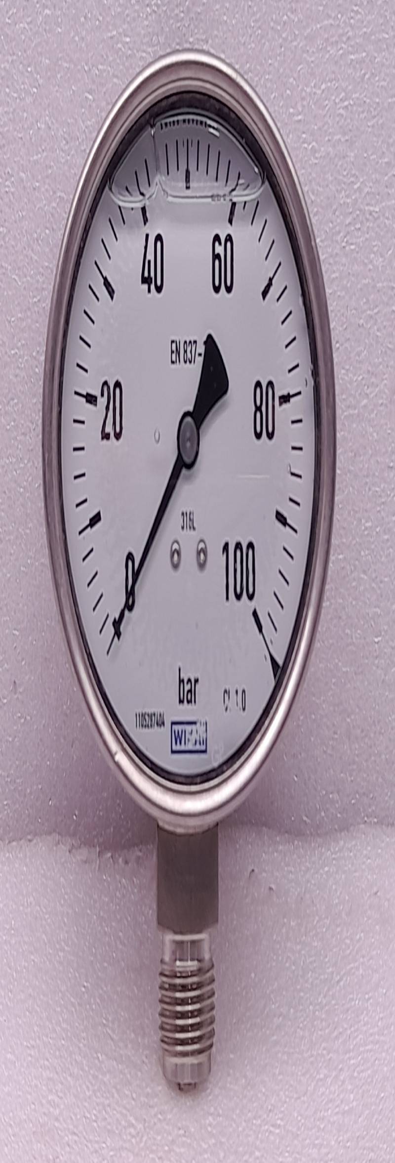 Wika 1105287404 Gauge  0-100Bar  En 837-1