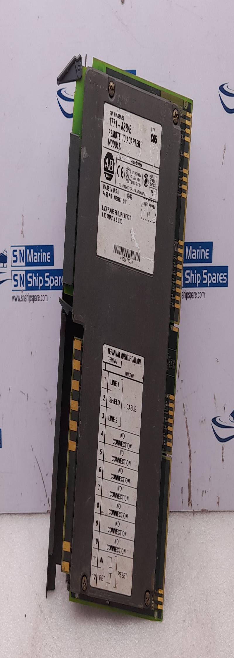 Allen Bradley 1771-ASB/E Remote I/0 Adapter Module 96218071 Rev C05 1.00AMPS@ 5VDC