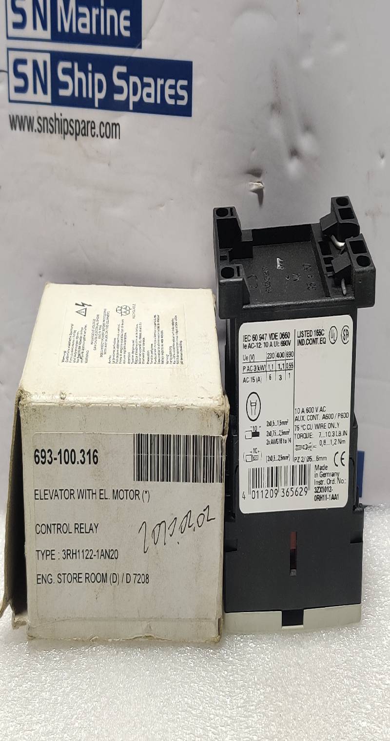 SIEMENS 3RH1122-1AN20 CONTROL RELAY AC-220V 50/60Hz