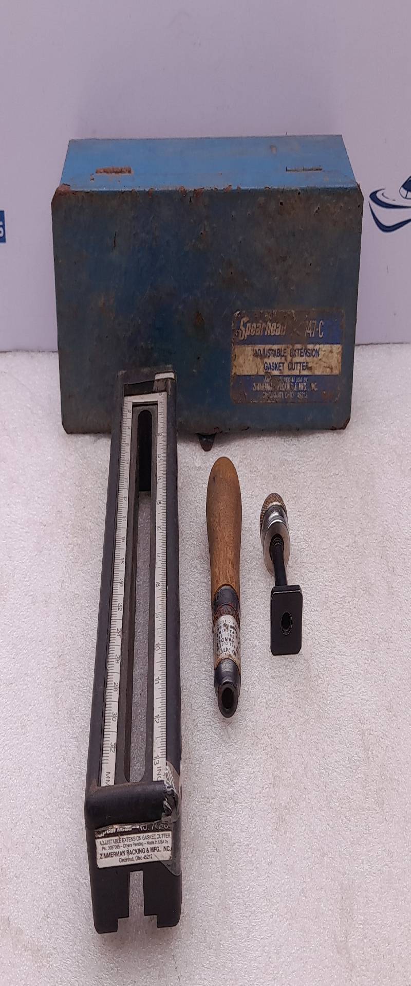 Zimmerman Spearhead 747-C Adjustable Extension Gasket Cutter Incomplete Set
